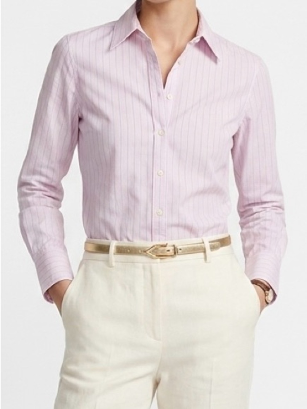 J.Crew Pink Blue White Striped 100% Cotton Button Down XS